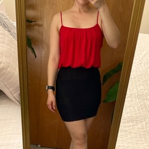 Red/Black Bodycon Dress